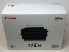 A boxed as new Canon 724H Black Laser Toner Cartridge (P/N: 3482B002) (Box sealed).v