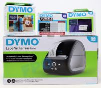 A pre-owned DYMO LabelWriter 550 Turbo (UK/HK model) (boxed with cables included) and a quantity