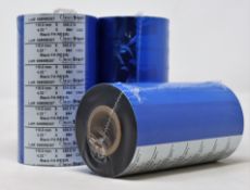 A box of 24 rolls of as new FRD11030 SP330 110mm x 300m Black FH Resin Thermal Printer Ribbon.