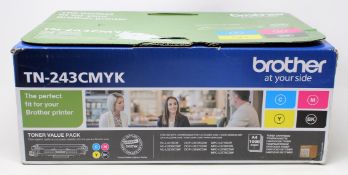 A boxed as new Brother TN-243BK/C/M/Y Toner Cartridge Multipack (Box opened, inner packaging