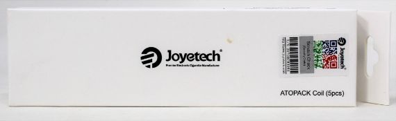 Eighteen packs of five JoyeTech ATOPACK JVIC1 0.6ohm Replacement Coils (Over 18's only).