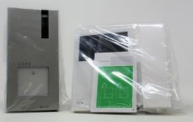 A boxed as new Comelit 8461M Single Family Kit with Quadra and Mini Monitor Simplebus Video Intercom