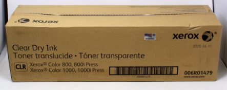 A boxed as new Xerox Color 800/1000 Clear Toner (006R01479) (Box sealed).