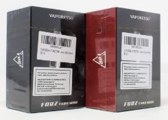 Four Vaporesso FORZ TX80 Mods (2 x Brick Black, 2 x Imperial Red) (Boxes sealed) (Over 18's only).