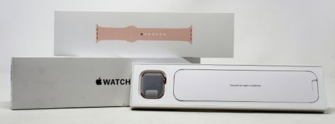 A boxed as new Apple Watch SE GPS 40mm in Gold Aluminium Case with Pink Sand Sports Band (M/N: A2351