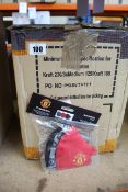 A quantity of as new Man United face masks (3 Pack, red, black and grey, various designs),