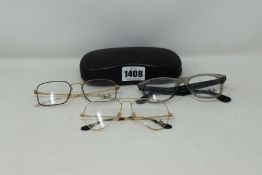 Three pairs of as new Ray Ban glasses frames.