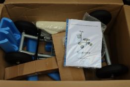 An as new Orthomate knee scooter with basket.