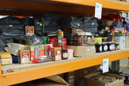 A large quantity of miscellaneous food and related items to include confectionary, tea bags, olive
