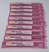 Four boxes of ten Metcal STTC-145-C1 soldering iron tips.