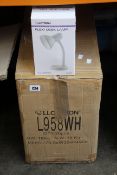 Twenty boxed as new Lloytron Flexi desk lamps in classic white (L958WH).