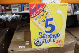Thirty boxed as new University Games 5 Second Rule Jr family card games.