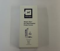 Fourteen boxes of 800 as new Hillrom Welch Allyn ear thermometer probe covers.