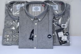 Twelve as new Kronstadt Johan Oxford shirts (Two different colours, assorted sizes).