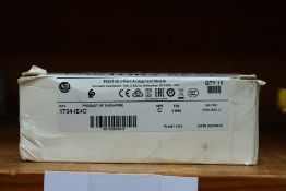 One pack of ten Allen-Bradley point I/O 4 point analog modules (Box sealed) and one pack of ten