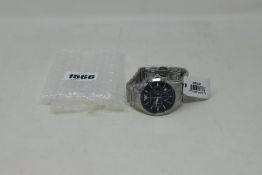 A men's as new Emporio Armani AR2448 stainless steel blue dial chronograph watch (No box).