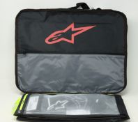 An as new AlpineStars KMX-9 V2 Graphic 2 kart suit (EU 60 - RRP £230) and two pairs of Alpinestars