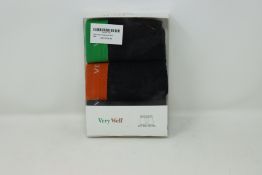 Fifty packs of three as new Very Well Low Rise Trunks - Black (Various sizes).