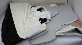Two as new Mehler Comfort II body armour vests (One in black and one in white) and as new Mehler