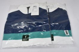 Two as new Golfino Tech 1/2 zip midlayer golf tops (Both UK 38/unisex M - RRP £90 each).