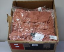 Eight as new Little Mistress Ada rose gold tiered hem midi dresses (1 x UK 8, 3 x UK10, 4 x UK 12).