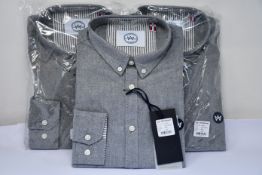 Twelve as new Kronstadt Johan Oxford shirts (Two different colours, assorted sizes).
