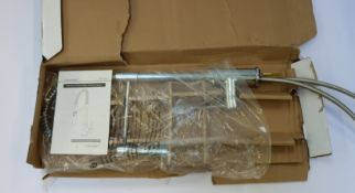 A Crosswater side level kitchen mixer with flexi spray in Chrome (Box damaged, some parts may be