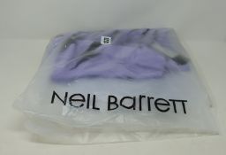 An as new Neil Barrett PBJS714S Fair Isle Thunderbolt sweatshirt in lilac (L).