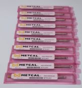 Four boxes of ten Metcal STTC-817 soldering iron tips.