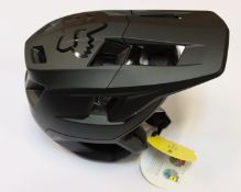 A boxed as new Fox Dropframe Pro MTB mountain bike helmet (small).