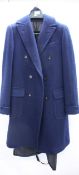 An as new Suit Supply overcoat in mid-blue (UK 42 - RRP £399).