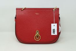 An as new Mulberry Amberley satchel in scarlet (HH4703/205L160 - RRP £1,095).