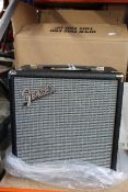 A boxed as new Fender Rumble 15 V3 bass amplifier.