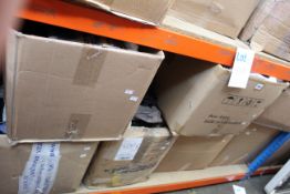 Seven boxes of assorted clothing and related items.