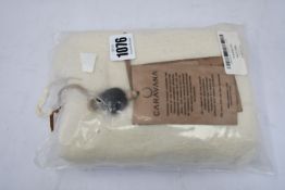 An as new Caravana Kaanche Natural and Net Sustain tasseled cotton-gauze hooded cape in natural (One