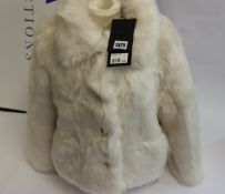 An as new The Kooples Natural Bear fake fur coat (Size 1 - RRP €425).