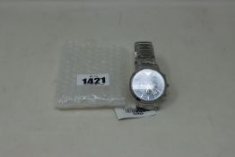 A men's as new Emporio Armani AR2448 stainless steel blue dial chronograph watch (No box).