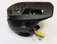 A boxed as new Fox Dropframe Pro MTB mountain bike helmet (small).