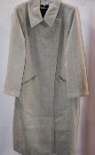 Two women's as new Sonder Studio wool zip biker coats in grey (1 x size 12, 1 x size 18 - RRP £129