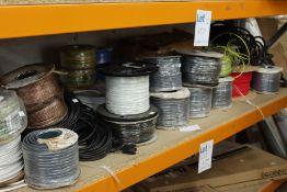 A quantity of miscellaneous electrical cables and wires (approximately 20 items).