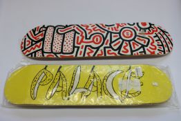 An as new Palace skateboard with banana design (Board may have some minor scratches) and a pre-owned