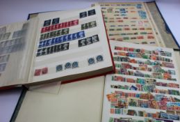 A box of mixed stamp collections, etc.