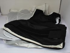 Two as new Mehler Comfort II body armour vests (One in black and one in white) and as new Mehler