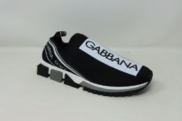 A pair of as new Dolce & Gabbana Sorrento knitted trainers (TG 470 - No box lid).