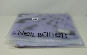 An as new Neil Barrett PBJS714S Fair Isle Thunderbolt sweatshirt in lilac (XL).