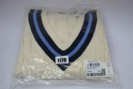 An as new Ralph Lauren Polo cricket cable knit jumper (S).