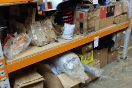 A quantity of miscellaneous industrial and related items (two shelves).
