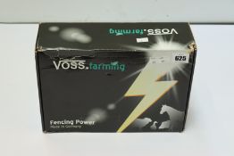 A boxed as new Voss farming fencing power (Requires UK power adaptor).