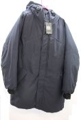 An as new Krakatau padded coat in navy (L).
