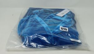 An as new NRBY Maddie velvet shirt dress with belt in turquoise (S - RRP £250).